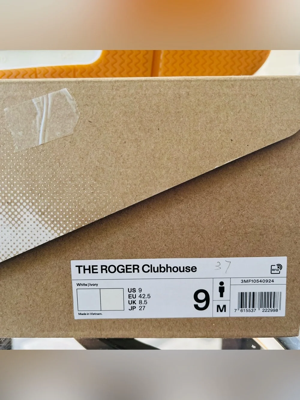 Sz 9 On Running The Roger Clubhouse Sneakers Men's - White/Ivory 3MF10540924